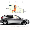 Car side window cartoon printed magnetic car curtain